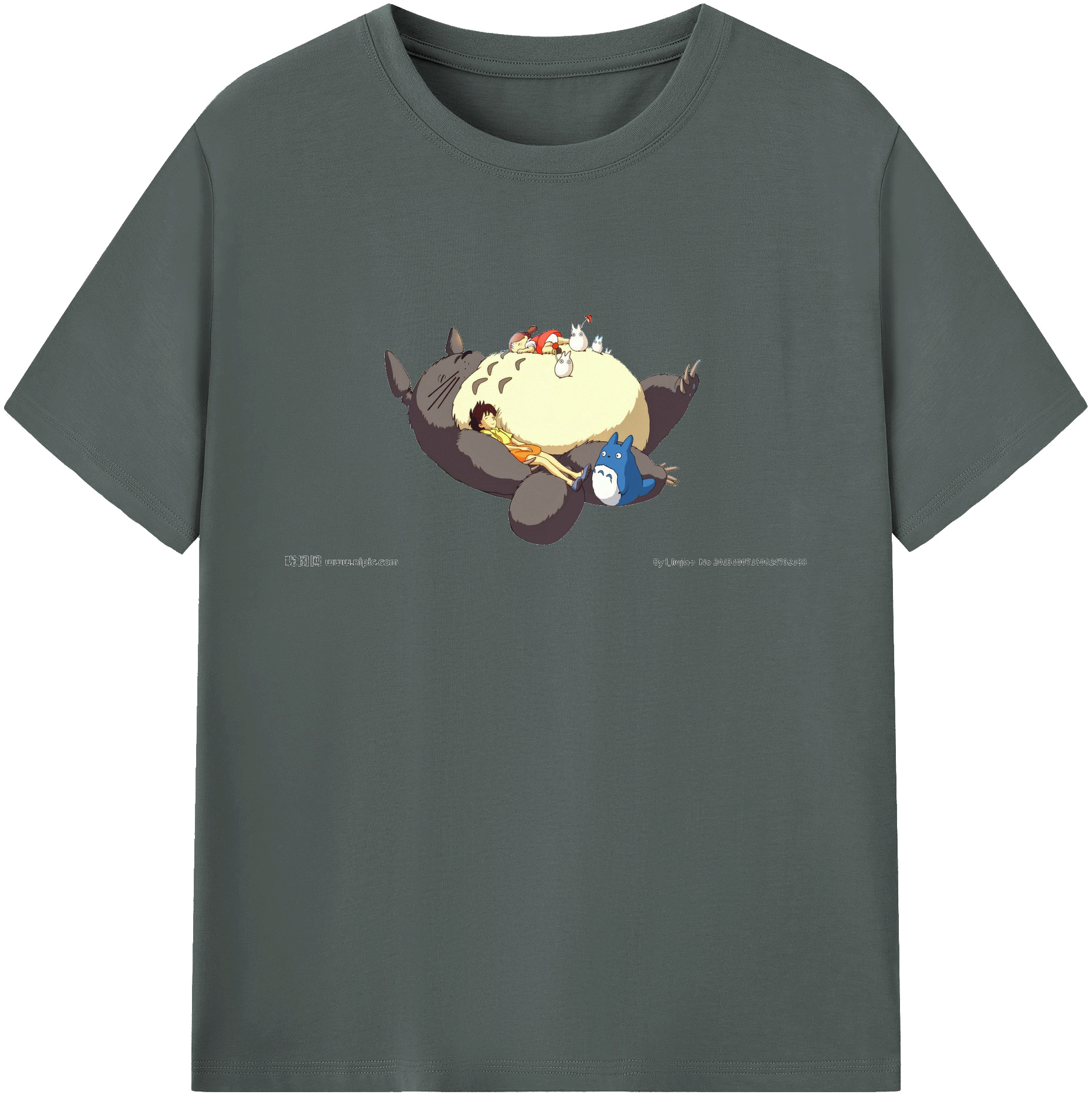 （画像用） となりのトトロ 草壁メイ 草壁サツキ My Neighbor Totoro Satsuki Kusakabe Mei Kusakabe 綿100％ メンズ半袖Tシャツ｜肌触りやわらか＆通気性
